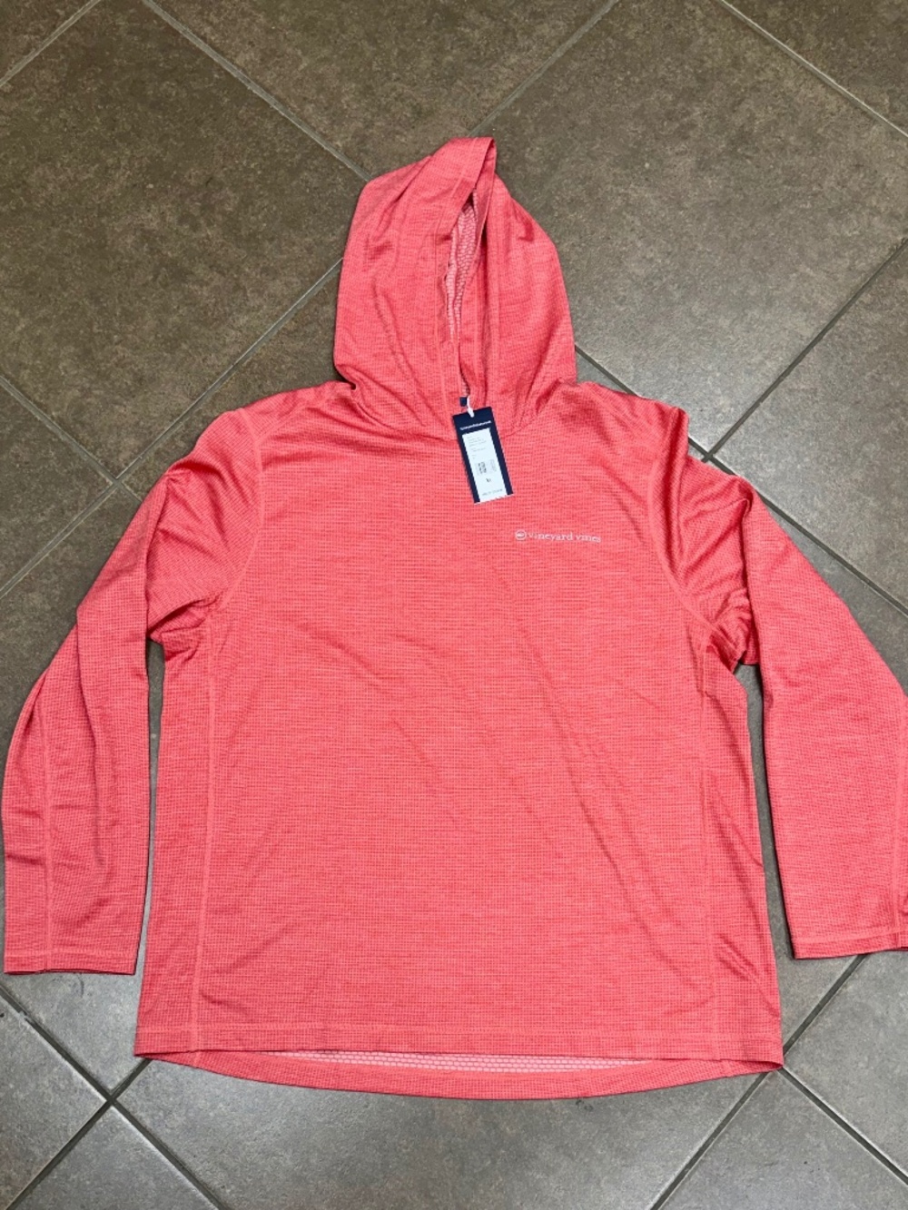 Vineyard Vines Sankaty Hoodie On The Go Performance Size XL Lobster Reef NEW
